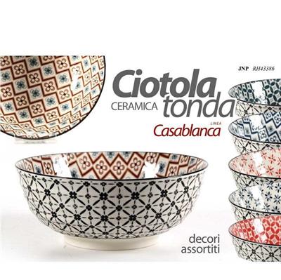 CIOTOLA CERAMICA 18 X 18 X 7 CM MODELLI ASS