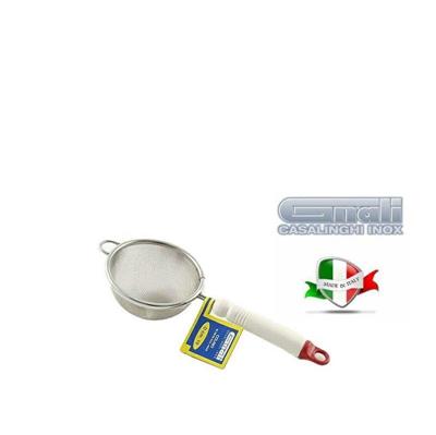 COLINO 10 CM SEMISFERICO RETE ACCIAIO INOX MANICO PLASTICA