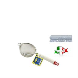 COLINO 12 CM SEMISFERICO RETE ACCIAIO INOX MANICO PLASTICA