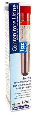 CONTENITORE STERILE URINE PROVETTA FARMALINE 12 ML