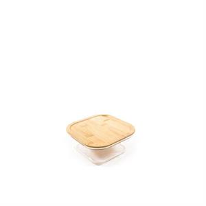 CONTENITORE VETRO BAMBOO STYLE 800 ML 15,7 X 15,7 X H6,7 CM