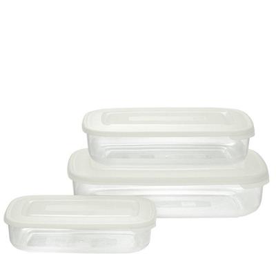 CONTENITORE FRIGO BOX RETTANGOLARE SET 3PZ 3/1,88/0,93LT BIA