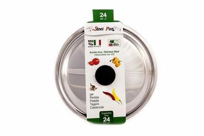 COPERCHIO INOX STANDARD CM.22 STEEL PAN