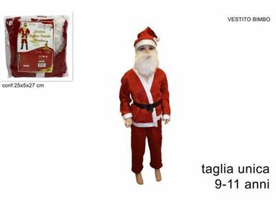 COSTUME BABBO NATALE BIMBO 9-11 ANNI