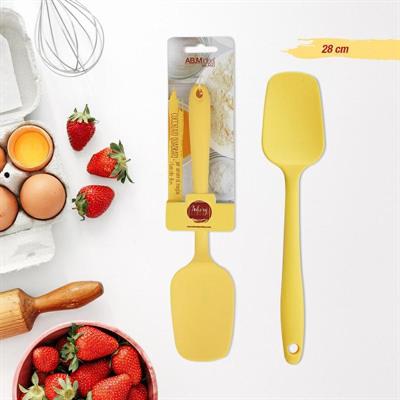 CUCCHIAIO QUADRATO SILICONE CM.28 GIALLO