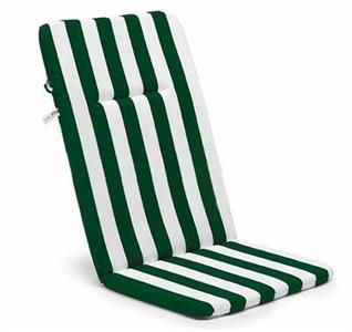 CUSCINO SCHIENALE ALTO 114X41X3,5CM COLORE VERDE