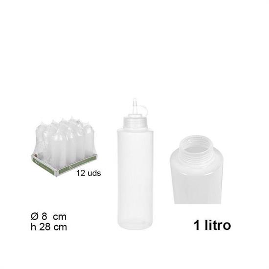 DISPENSER DOSATORE TRASPARENTE IN PLASTICA 1 LT