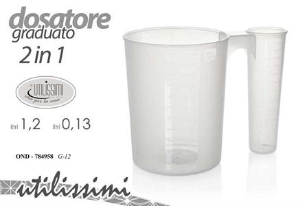 DOSATORE MISURINO GRADUATO 2 IN 1 1,2 LT + 0,13 LT