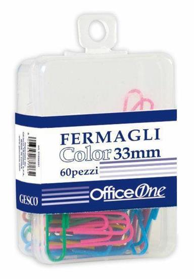 FERMAGLIO COLORATO 33MM CONF. 60PZ