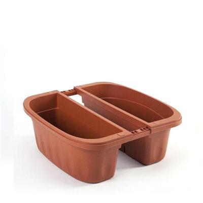 FIORIERA DOPPIA KLUNIA 50 CM COLORE TERRACOTTA