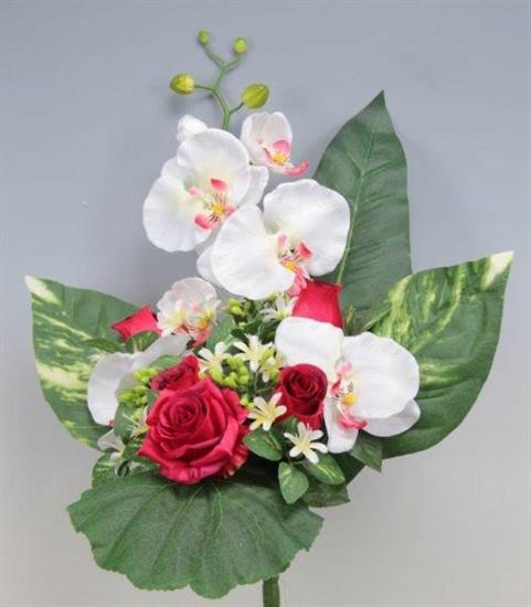 FIORE FRONTALE ROSE+PHALAENOPSIS