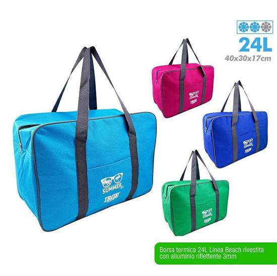 BORSA TERMICA BEACH 24 LT 40X30X17 CM ASS