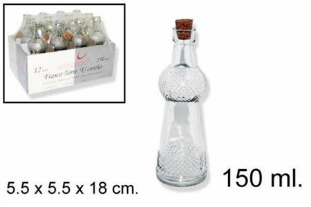 BOTTIGLIA VETRO 150ML C/TAPPO SUGHERO