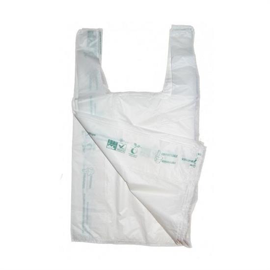 BUSTE SHOPPERS BIODEGRADABILI E COMPOSTABILI BIANCHE MINI4kg