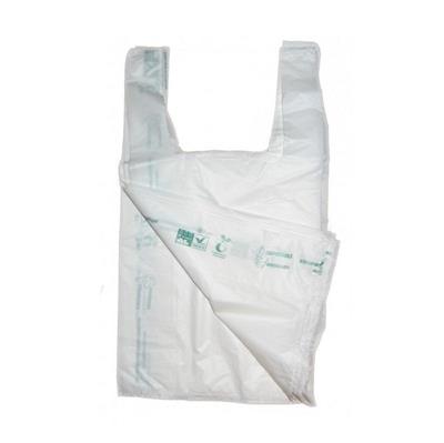 BUSTE SHOPPERS BIODEGRADABILI E COMPOSTABILI BIANCHE MINI4kg