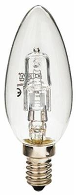 LAMPADINA OLIVA ALOGENA E14 28W 230V TRASPARENTE