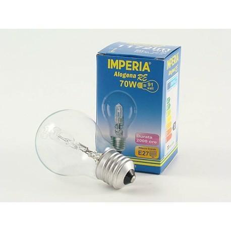 LAMPADINA ALOGENA RE GOCCIA E27 A55 70W 230V 2000H