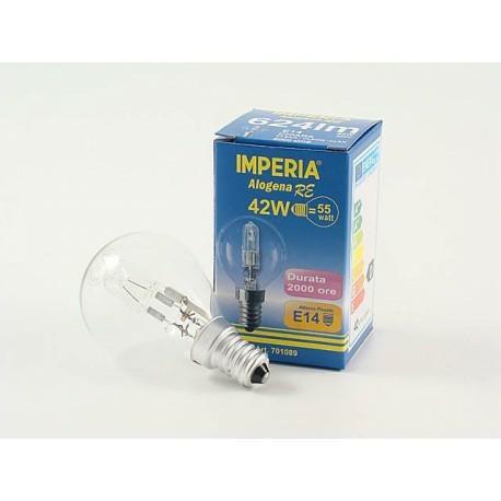 LAMPADINA ALOGENA RE SFERA E14 42W 230V 2000H