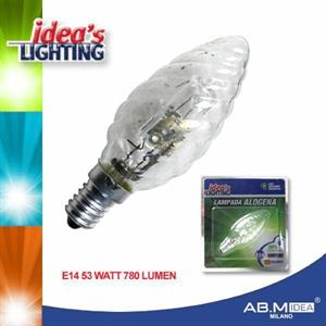 LAMPADINA TORCIGLIONE ALOGENA E14 53W 780LUMEN