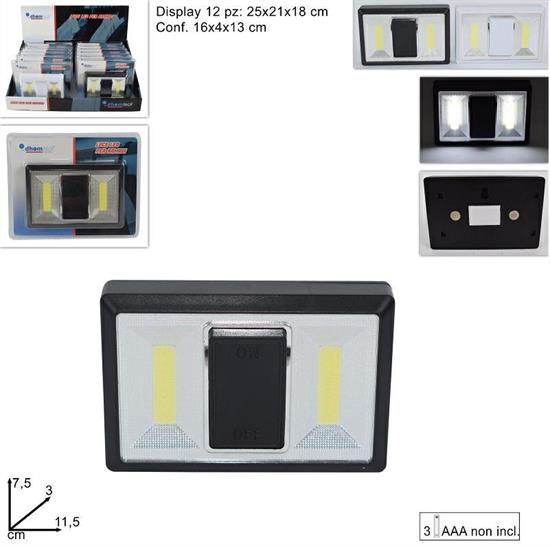 LUCE LED PER ARMADI CON INTERRUTTORE 2 COLORI ASS