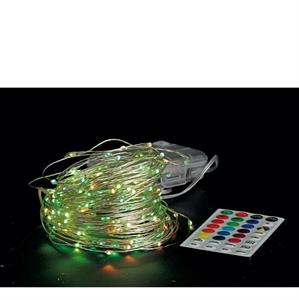 LUCI CATENA 60 LED MULTICOLOR CON TIMER E TELECOMANDO