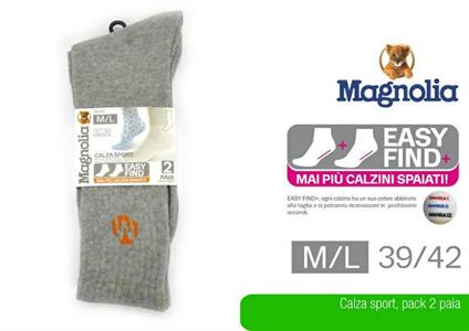 CALZINO SPORT GRIGIO MIS. L/XL CONF. 2 PZ