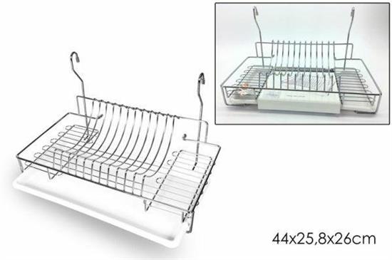 MENSOLA PORTAPIATTI CON VASSOIO 44X25,8X26CM