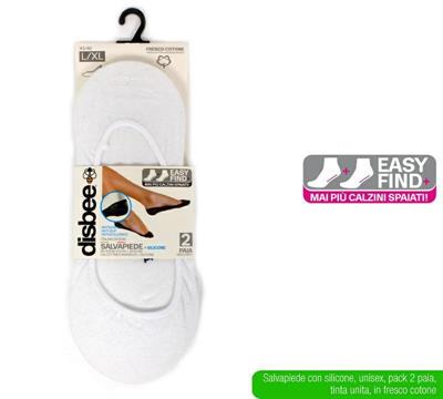 CALZINO SALVAPIEDE CON SILICONE BIANCO MIS. L/XL CONF. 2 PZ