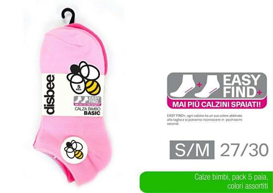 CALZINO BASIC BIMBA 3-6 ANNI CONF. 5 PAIA