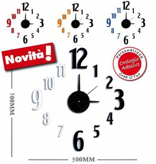 OROLOGIO EVA WALL STICK 50X50 ROMBO BICOLOR 4COL.ASS.