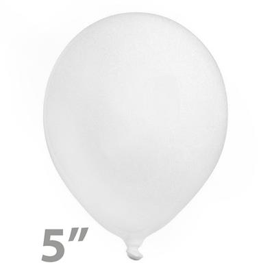 PALLONE 5' CONF.100PZ COLORE BIANCO PERLATO