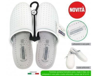 PANTOFOLA SANITARIA UOMO BIANCA 40/45