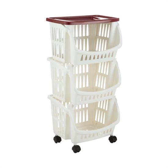 CARRELLO TIDY COLORE BORDEAUX