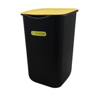 PATTUMIERA RICICLO PLASTICA 37 X 36 X H53 CM 50 LT GIALLO