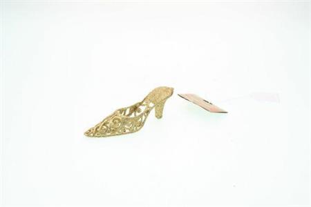 PENDENTE SCARPETTA GLITTER ORO @