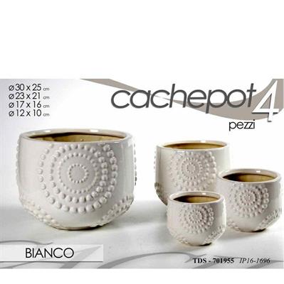 CASPO SET 4PZ DECORO TRIBALE BIANCO