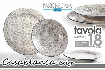 PIATTO SERVIZIO 18PZ DEC. CASABLANCA BEIGE