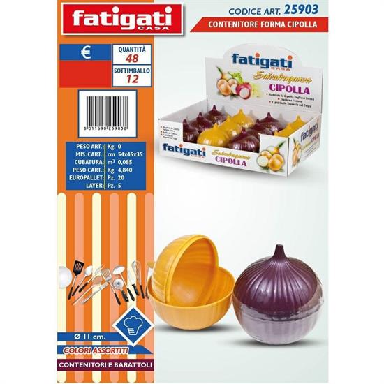 CONTENITORE PORTACIPOLLA 11CM FATIGATI