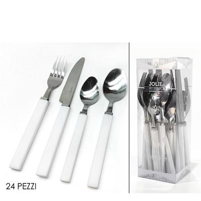 POSATE JOLIE SET 24 PZ COLORE BIANCO