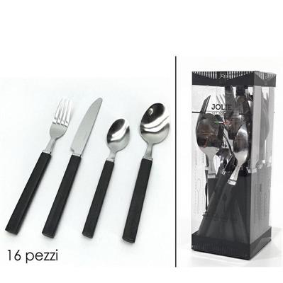 POSATE JOLIE SET 24 PZ COLORE NERO