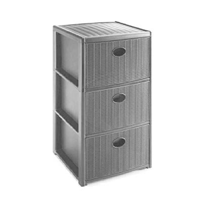 CASSETTIERA ELEGANCE 3 CASSETTI SLIM STONE GREY