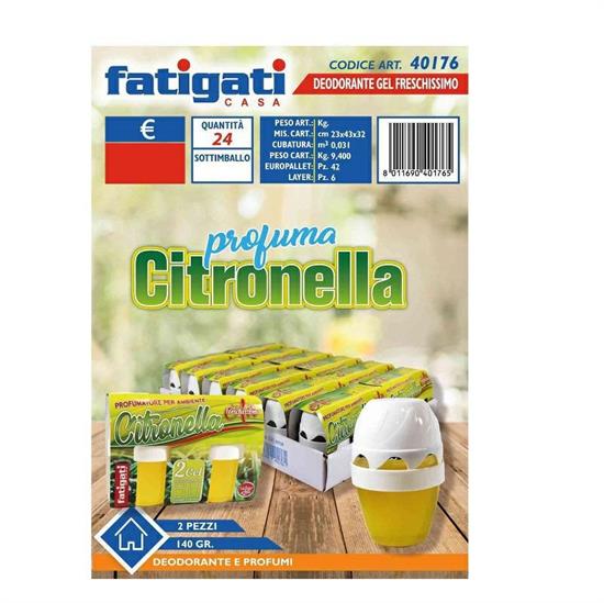 PROFUMATORE GEL 140 GR CONF. 2 PZ CITRONELLA