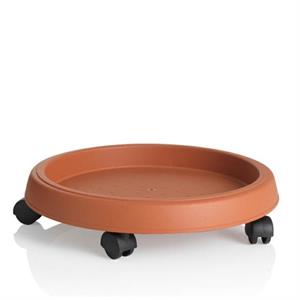 SOTTOVASO CON RUOTE CM 25 COL. TERRACOTTA BAMA