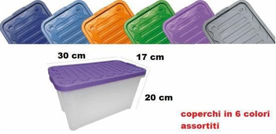 SCATOLA BOX VISUAL VULCANO 30X20X17CM MIS. XS CELESTE