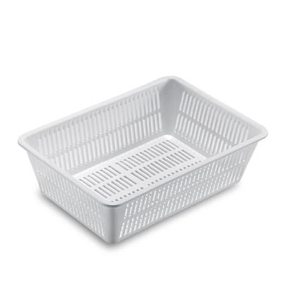 CESTINO RETTANGOLARE FORATO 34 X 24 X 10 CM BIANCO 2275M/BI