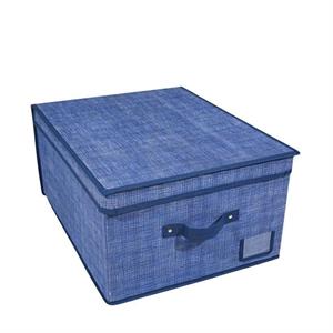 SCATOLA PORTABIANCHERIA TOP CLASS BLU 50 X 40 X 25 CM