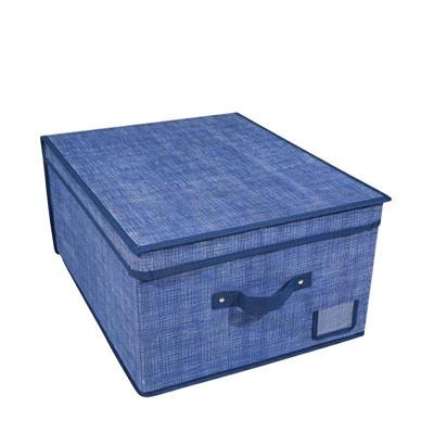 SCATOLA PORTABIANCHERIA TOP CLASS BLU 50 X 40 X 25 CM