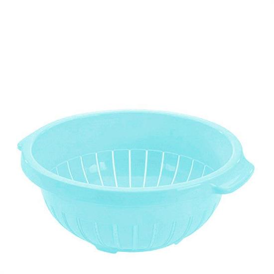 SCOLAPASTA PLASTICA 27 CM AZZURRO