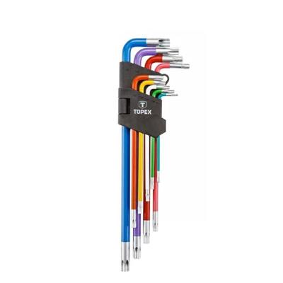 CHIAVE TORX CRV T10 - T50 SET 9 PZ COLORI ASS