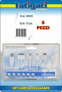 SET CARICA CELLULARE GRUNDING 6 PZ